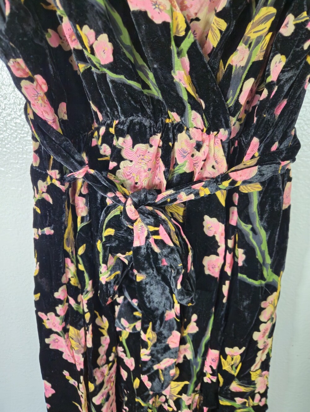 Baltic Born Lennon Black Floral Velvet Maxi Dress Size XXL - Picture 6 of 13